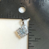 Blue Topaz and White Topaz pendant set in 925 Sterling Silver
