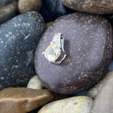 Citrine and White Topaz pendant set in 925 Sterling Silver