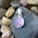 Fluorite and White Topaz pendant set in 925 Sterling Silver