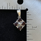 Garnet pendant set in 925 Sterling Silver