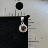 Garnet and White Topaz pendant set in 925 Sterling Silver