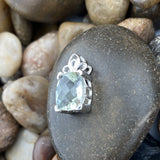 Green Amethyst pendant set in 925 Sterling Silver