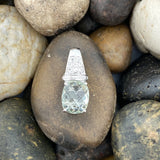 Green Amethyst and White Topaz pendant set in 925 Sterling Silver