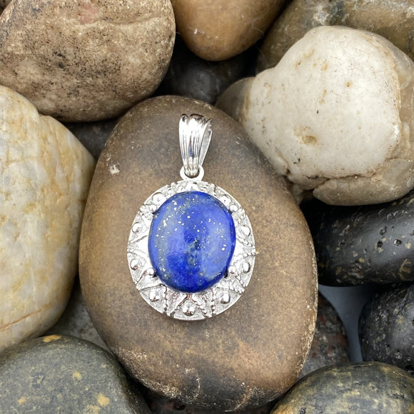 Lapis pendant set in 925 Sterling Silver