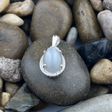 Grey Moonstone, White Topaz and Tanzanite pendant set in 925 Sterling Silver