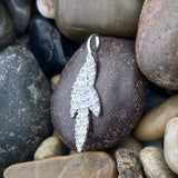 Tanzanite and White Topaz pendant set in 925 Sterling Silver