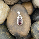 Pink Tourmaline pendant set in 925 Sterling Silver