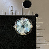 Blue Topaz, Spinel and White Topaz ring set in 925 Sterling Silver