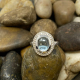 Blue Topaz Cabochon Ring 226 - Silver Street Jewellers
