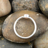 Carnelian ring set in 925 Sterling Silver