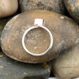Carnelian ring set in 925 Sterling Silver