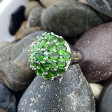Chrome Diopside ring set in 925 Sterling Silver