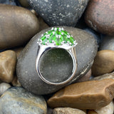 Chrome Diopside ring set in 925 Sterling Silver