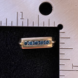 Gold Finish Blue Diamond ring set in 925 Sterling Silver
