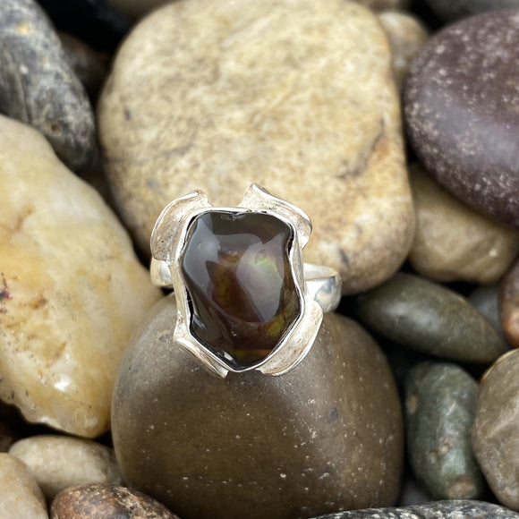 Mexican Fire Agate ring set in 925 Sterling Silver