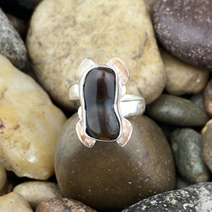 Mexican Fire Agate ring set in 925 Sterling Silver