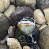 Picture Jasper ring set in 925 Sterling Silver