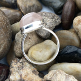 Rose Quartz ring set in 925 Sterling Silver