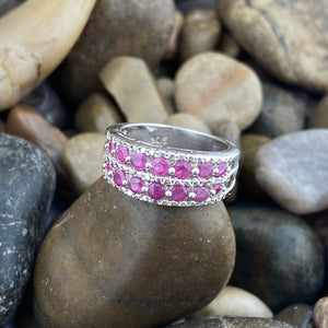 Ruby ring set in 925 Sterling Silver