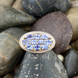 14K Gold Vermeil Finish Tanzanite ring set in 925 Sterling Silver