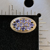 14K Gold Vermeil Finish Tanzanite ring set in 925 Sterling Silver