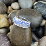 Tanzanite and Diamond ring set in 925 Sterling Silver
